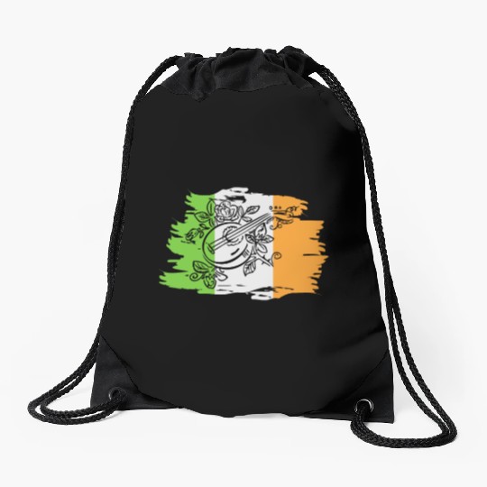Irish Bouzouki Instrument Greek Drawstring Bags