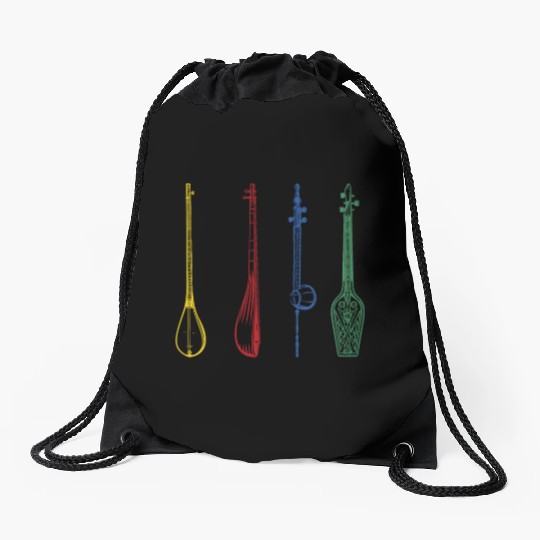 Irish Bouzouki Instrument Greek Drawstring Bags