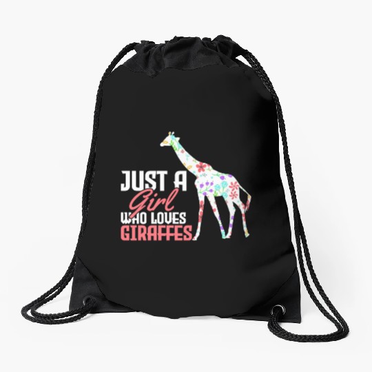 Giraffes Giraffe Lover Drawstring Bags