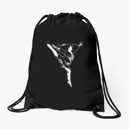 Female Dance Teacher Drawstring Bags