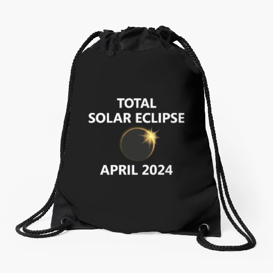 Solar Eclipse 2024 Kentucky Oklahoma Michigan City Drawstring Bags