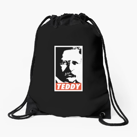 Teddy Roosevelt Drawstring Bags
