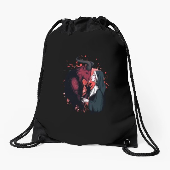 Forgive me father - possessed by devil Drawstring Bags