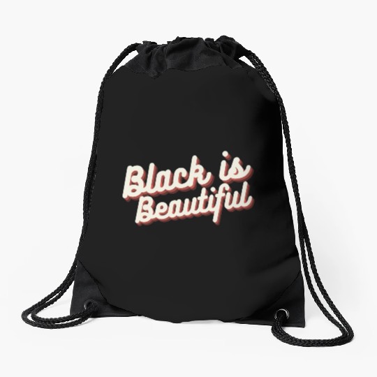 Black is Beautiful Drawstring Bags