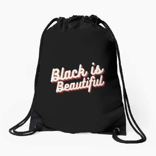 Black is Beautiful Drawstring Bags