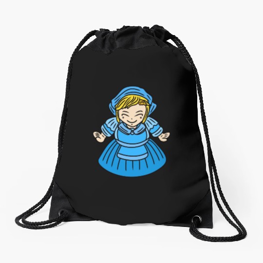 Cute Chibi Farmer Girl Drawstring Bags