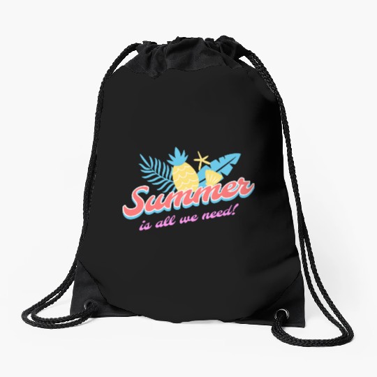 Summer is all we need tumblr Drawstring Bags