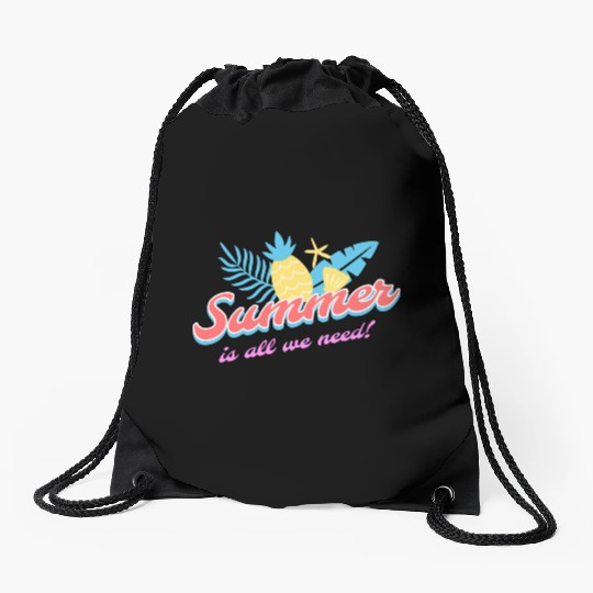 Summer is all we need tumblr Drawstring Bags