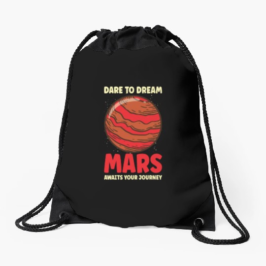 Mars Explore Astronaut Astronomy Solar System Drawstring Bags