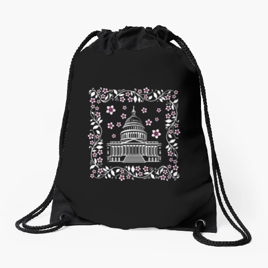 Washington DC Drawstring Bags, Capital City White House