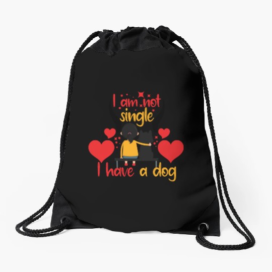 Love Dog Drawstring Bags