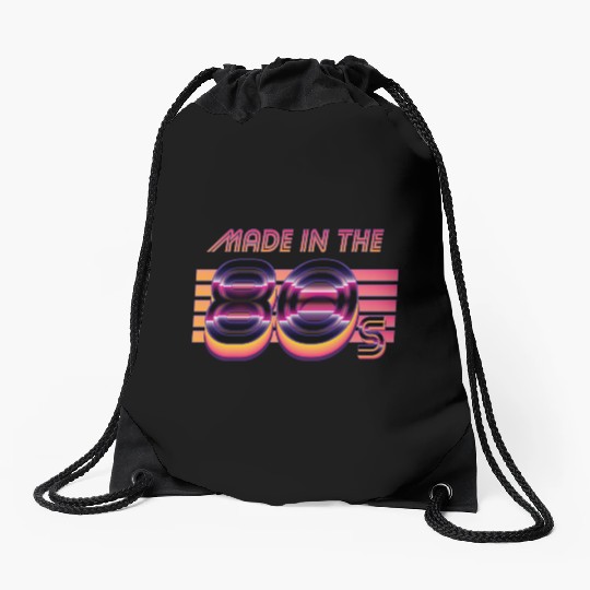 Retrowave Made In The 80s Drawstring Bags