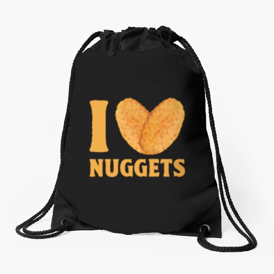 I Love Chicken Nuggets Drawstring Bags