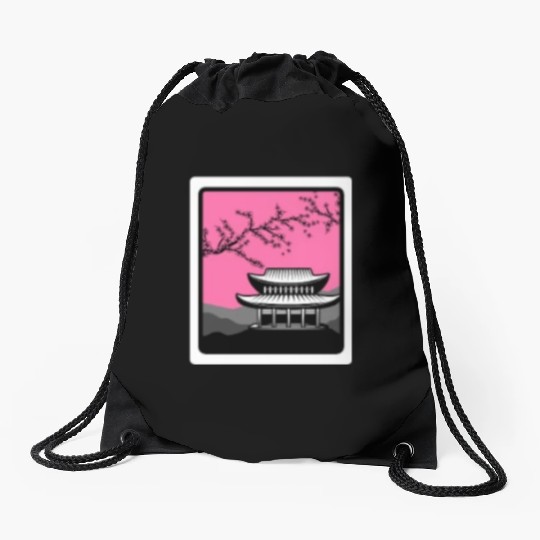 Cherry Blossom Drawstring Bags, Sakura Kawaii Pop Culture