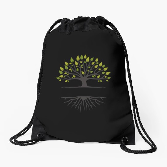 Family Reunion,, Family Reunion Tree, tree logo Drawstring Bags