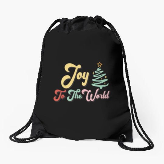 Joy to the world nostalgia trending Drawstring Bags