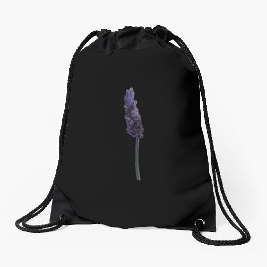 Lavender Flower Illustration Drawstring Bags
