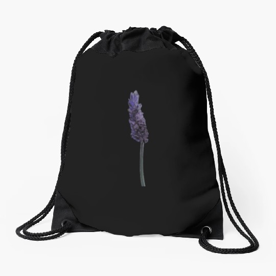 Lavender Flower Illustration Drawstring Bags
