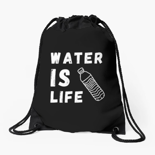 Water Is Life Save Water Save The Planet Earth Drawstring Bags