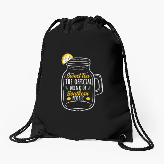 Sweet Tea Glass Outfit Southern People Drawstring Bags