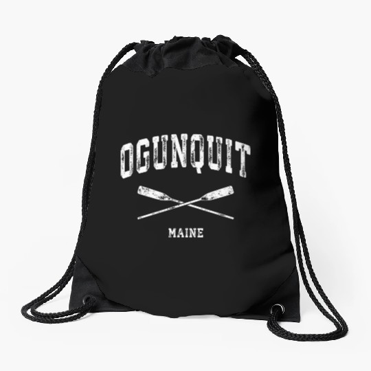 Ogunquit Maine Nautical Crossed Oars Drawstring Bags