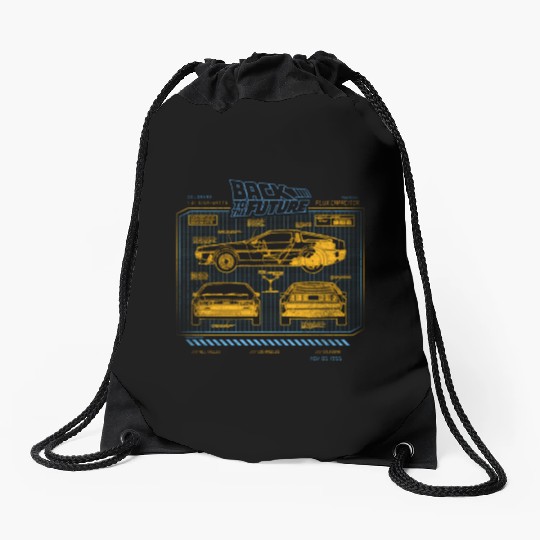 Back To The Future 35Th Anniversary Delorean Drawstring Bags