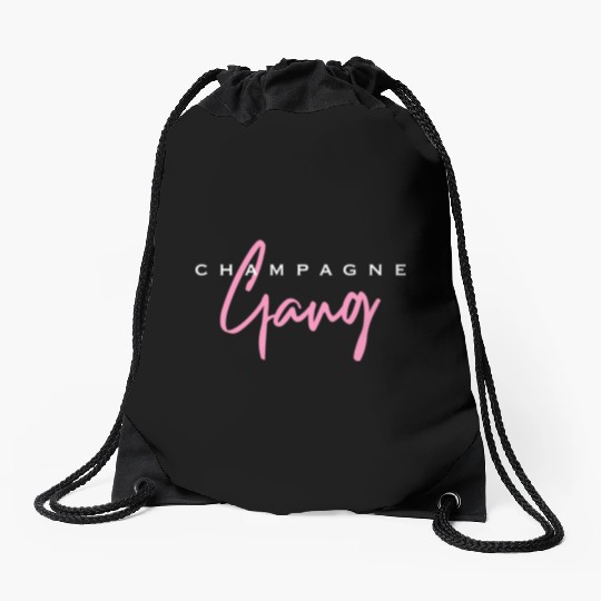 Champagne Gang Drawstring Bags