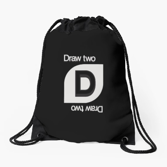 Uno Draw Two Card Drawstring Bags