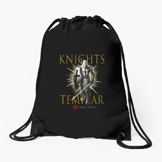 Knights Templar Christian Religious Warrior Oath E Drawstring Bags