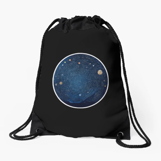 A Starry Night Drawstring Bags