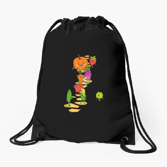 Farm Harvest Green Drawstring Bags- From Garden to barn