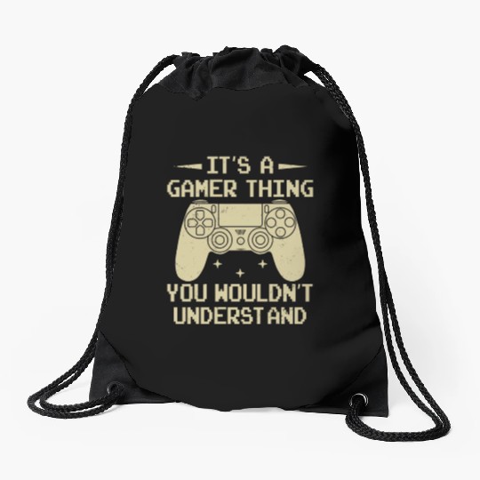 Game Console Gamer Video Game PC Gaming Controller Drawstring Bags