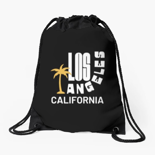Los Angeles, LA California Drawstring Bags