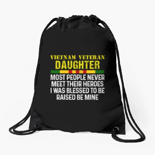 US Army Vietnam Veteran Daughter Drawstring Bags
