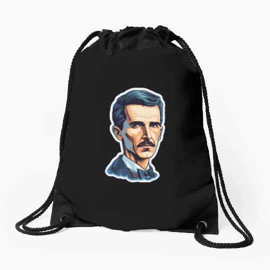Nikola Tesla Physics Geek Nerd Drawstring Bags