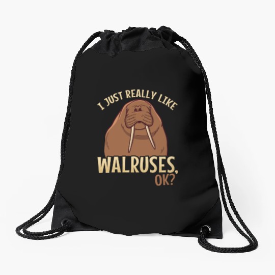 Walrus Walruses Walrus Lover Drawstring Bags