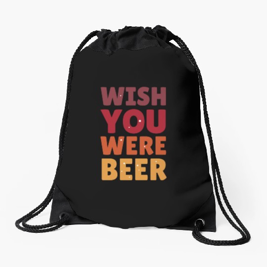 I wish you were here with me nature Drawstring Bags