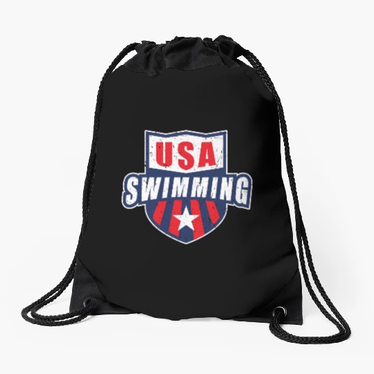 Usa Swimming Team Sports Athlete Us Swim Aquatic Drawstring Bags