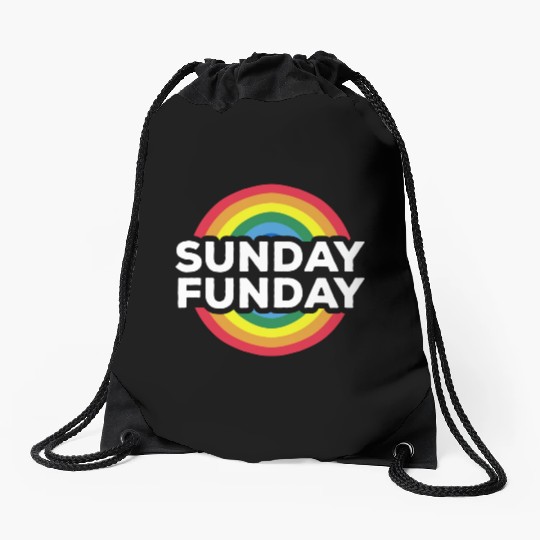 Vintage Sunday Funday Drawstring Bags
