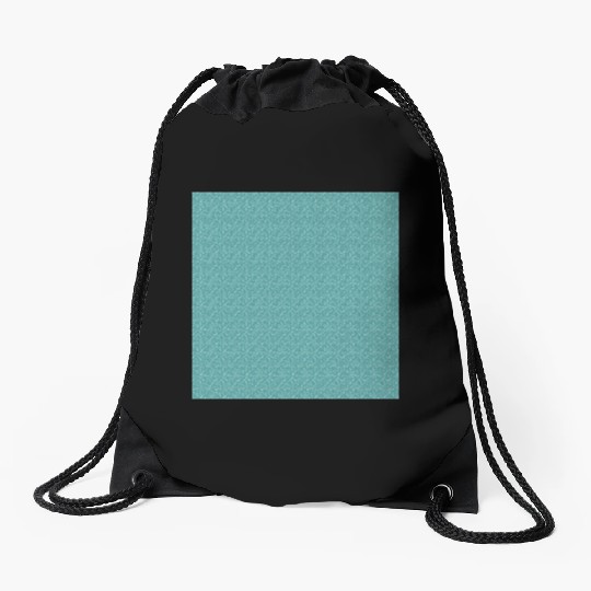 Teal White Dots Pattern Drawstring Bags