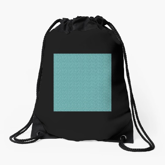 Teal White Dots Pattern Drawstring Bags