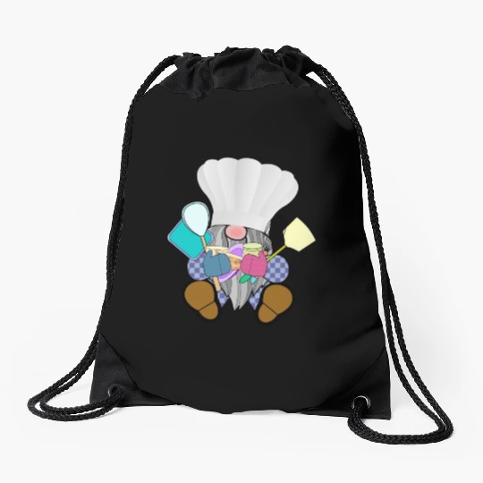 Chef Gnome cooking baking kitchen utensils fairy Drawstring Bags