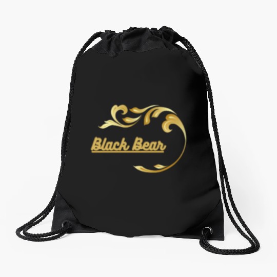 Black Bear fashion Drawstring Bags