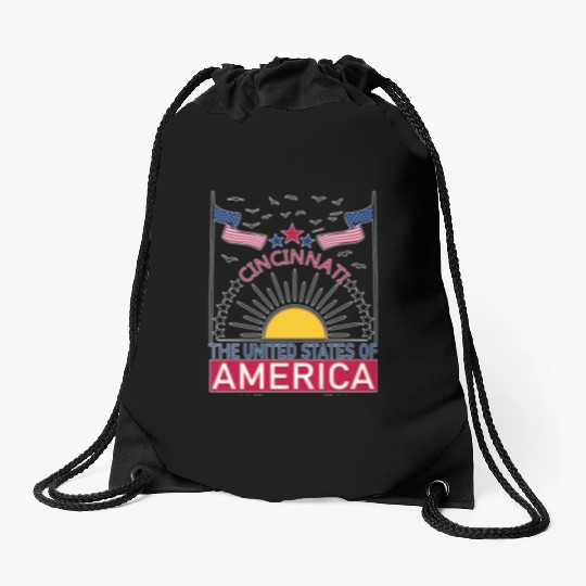 Welcome to Cincinnati Ohio Drawstring Bags