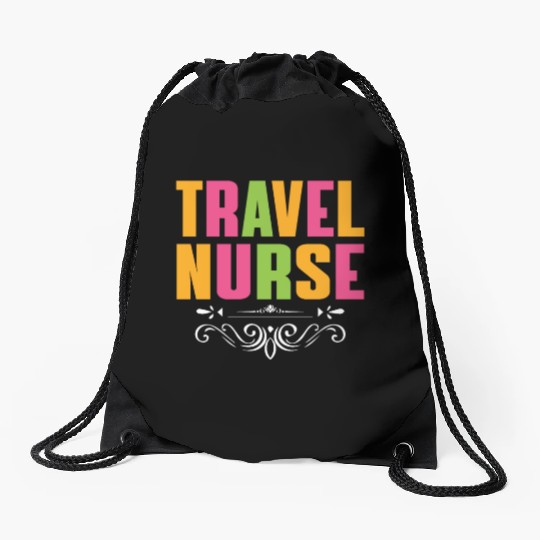 Travel Nurse Outfit Registered Nurse Drawstring Bags