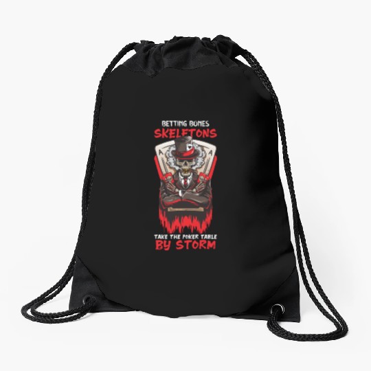 Poker Casino Poker Player Gambling Roulette Drawstring Bags