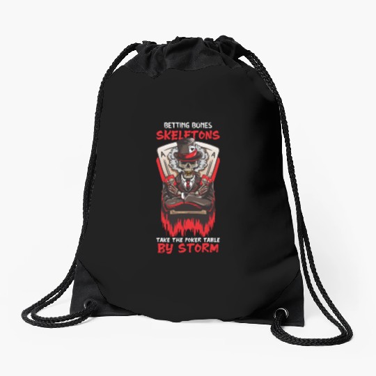 Poker Casino Poker Player Gambling Roulette Drawstring Bags