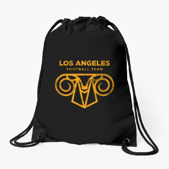 Cool Modern Rams Logo Los Angeles Sunday Football Drawstring Bags