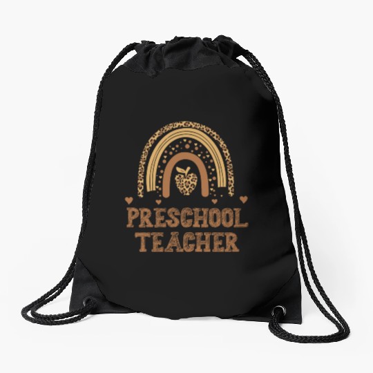 Pre School Teacher Pre Kindergarten Teacher Drawstring Bags