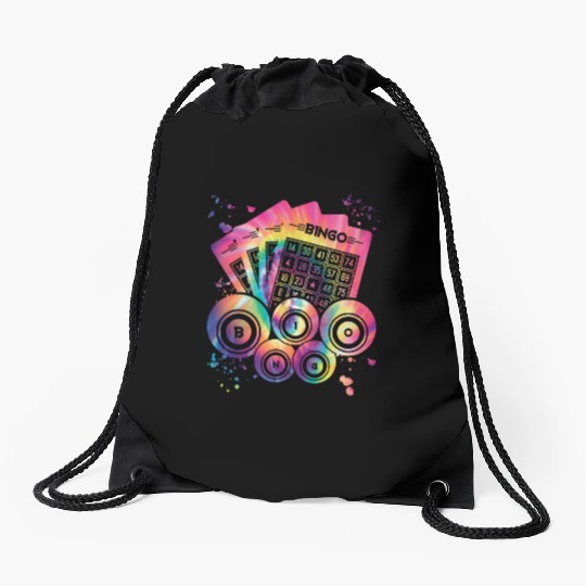 Bingo Balls Colorsplash Women Men Bingo Drawstring Bags